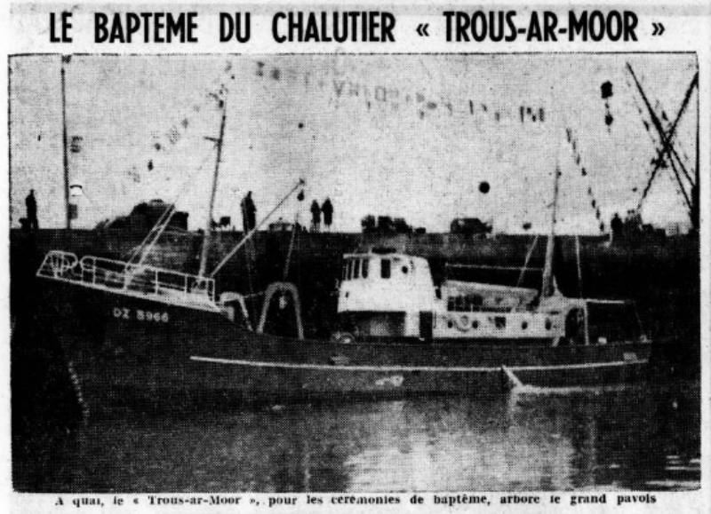 Source : Journal Ouest-France du 28/11/1958 - Communiqué par Emmanuel Kerloc'h